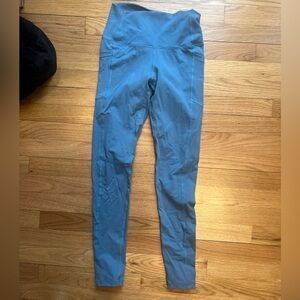 Blue High-Waisted Buff Bunny Leggings with Pockets